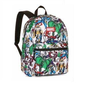 NEW Marvel Comics Avengers Comic Print 16in Backpack Book Bag Tote Kids 1433-524
